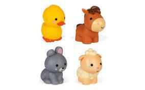 Jeu de bain 4 gicleurs animaux