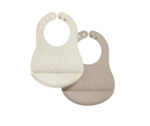 Lot de 2 bavoirs silicone BIBS FLOWERS