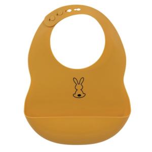 Bavoir silicone JAUNE MOUTARDE
