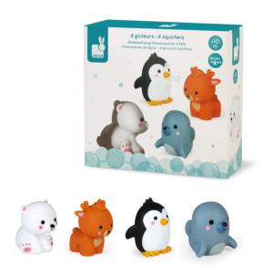 Lot de 4 gicleurs de bain ANIMAUX POLAIRES