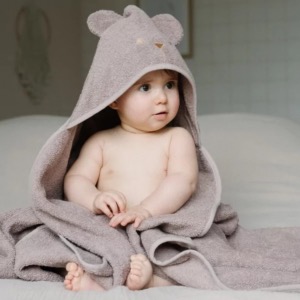 Sortie de bain Ourson lilas