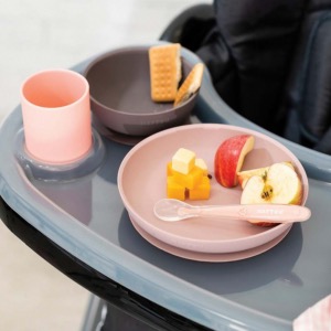 Coffret repas 4 pièces Rose/Aubergine