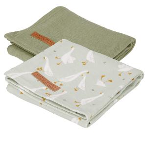 Lot de 2 langes LITLLE GOOSE/PURE OLIVE
