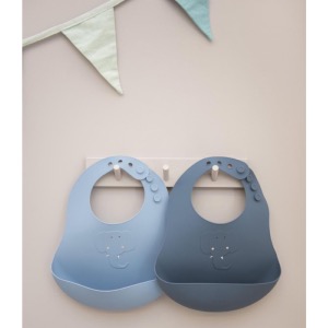 Lot de 2 bavoirs Mrs Elephant