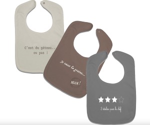 Lot de 3 bavoirs LES CHATOUNETS