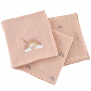 Lot de 3 langes en coton bio UTOPIA
