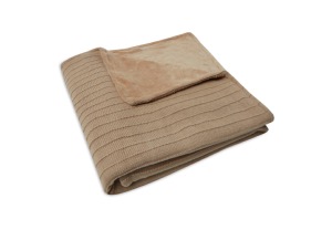 Couverture PURE KNIT biscuit/velvet