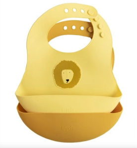 Lot de 2 bavoirs jaune LION