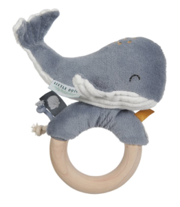 Anneau hochet BALEINE OCEAN BLANC