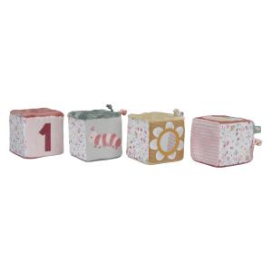 Lot de 4 cubes doux FLOWERS & BUTTERFLIES