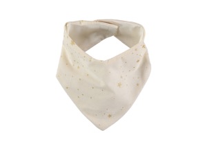 Bavoir bandana gold stella naturel