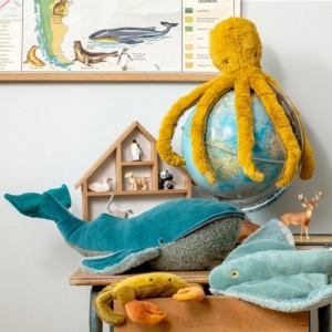 Grande peluche Pieuvre TOUT AUTOUR DU MONDE