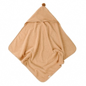 Cape de bain en coton bio SO CUTE Camel