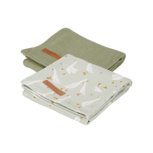 Set de 2 langes pure olive LITTLE GOOSE